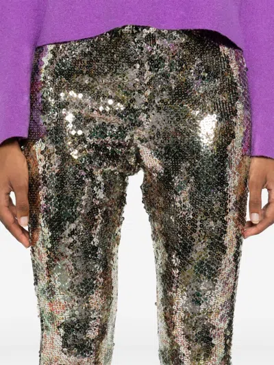 Isabel Marant Bella Sequined Leggings In Silber