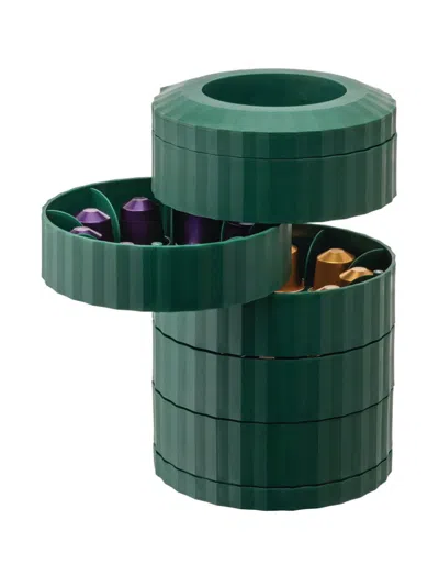Alessi Plisse Capsule Dispenser In Grün