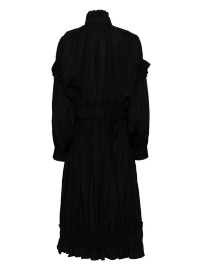 Noir Kei Ninomiya Ruffle-detail Dress In Schwarz