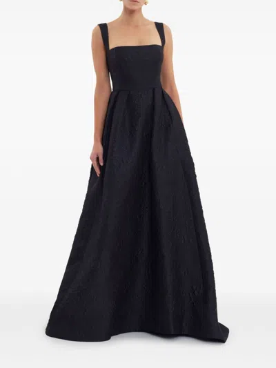 Rebecca Vallance Esther Strap Gown In Schwarz