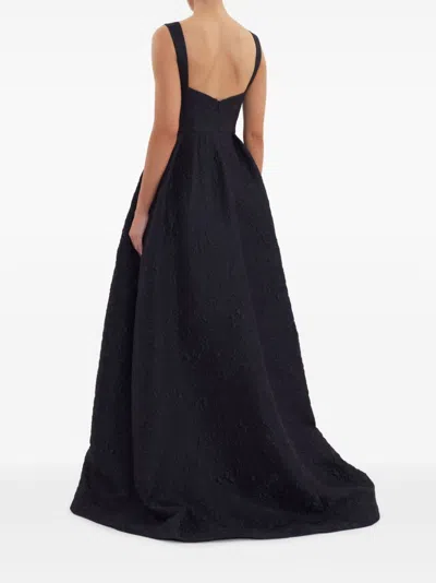 Rebecca Vallance Esther Strap Gown In Schwarz