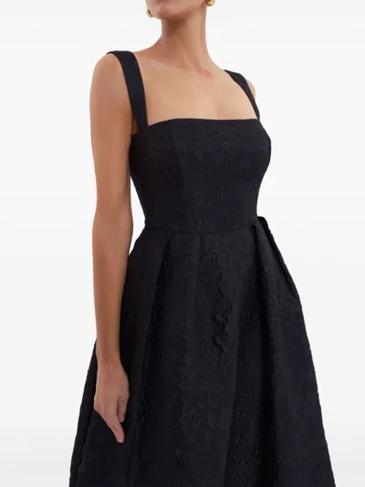 Rebecca Vallance Esther Strap Gown In Schwarz