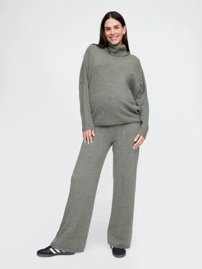 Gap Maternity Cashsoft Turtleneck Sweater In Charcoal Grey