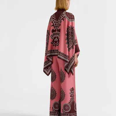 La Doublej Silk Wide-leg Pull-on Palazzo Pants In Oltrarno Placée Pink