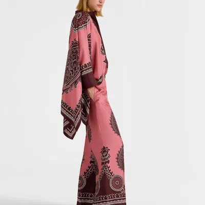 La Doublej Silk Wide-leg Pull-on Palazzo Pants In Oltrarno Placée Pink