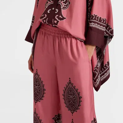 La Doublej Silk Wide-leg Pull-on Palazzo Pants In Oltrarno Placée Pink