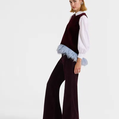 Shop La Doublej The Flare Pants In Solid Purple