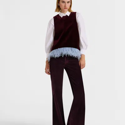 La Doublej The Flare Pants In Solid Purple