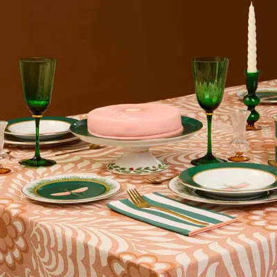 La Doublej Libellula Cake Stand In Libellula Green