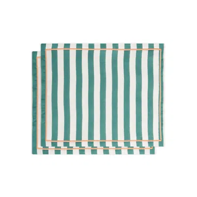La Doublej Placemat Set Of 2 In Riviera Green