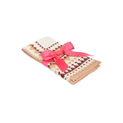 La Doublej Large Napkins Set Of 2 In Doric Placée Pink