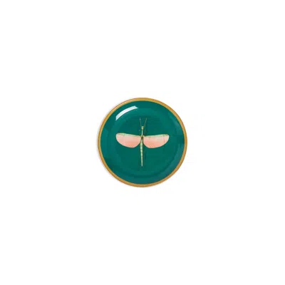 La Doublej Libellula Mini Plate In Libellula Green