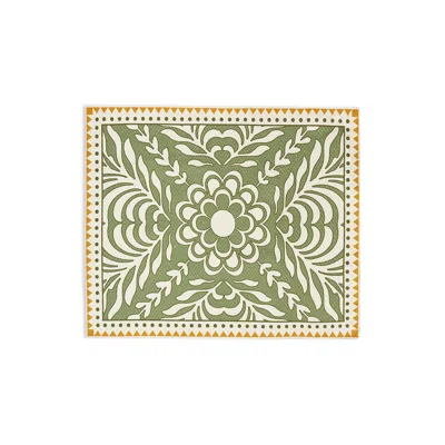 La Doublej Herringbone Placemats Set Of 2 In Tudor Light Green