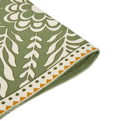 Shop La Doublej Herringbone Placemats Set Of 2 In Tudor Light Green