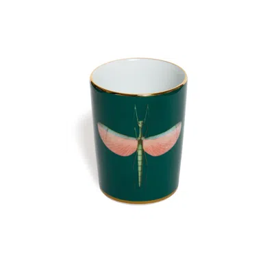 La Doublej Decorative Cup In Libellula Green