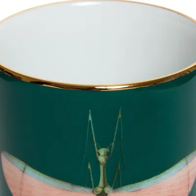La Doublej Decorative Cup In Libellula Green