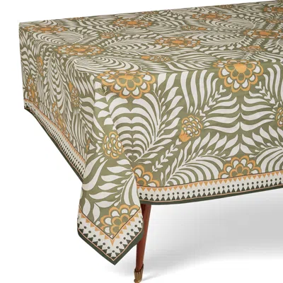 La Doublej Large Tablecloth In Tudor Light Green