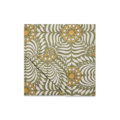 La Doublej Round Tablecloth In Tudor Light Green