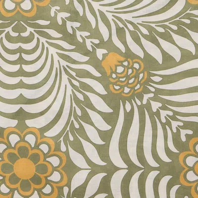 La Doublej Round Tablecloth In Tudor Light Green
