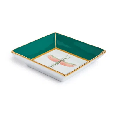 La Doublej Trinket Tray In Libellula Green