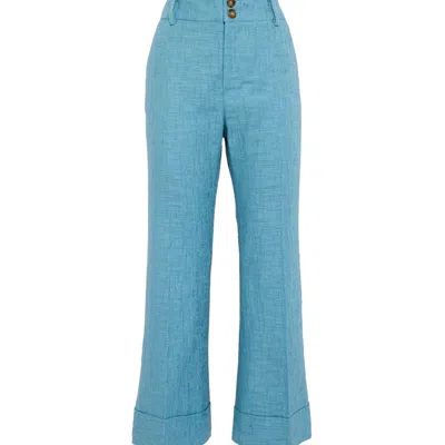 La Doublej Hendrix Pants In Solid Light Blue