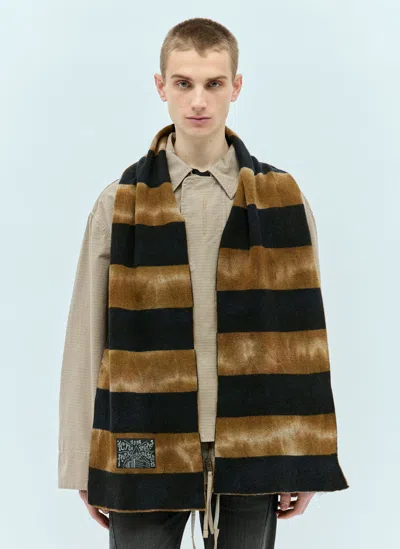 Acne Studios Men Tie-dye Scarf In Brown