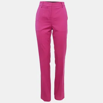 Pre-owned Moschino M05chin0 Jeans Pink Gabardine Trousers Xs
