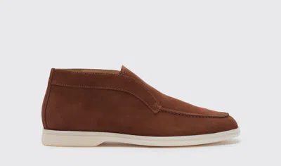 Scarosso Slip-on Suede Boots In Light Brown - Suede