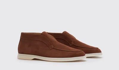 Scarosso Slip-on Suede Boots In Light Brown - Suede
