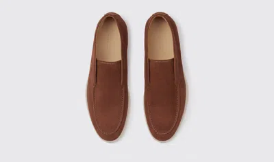 Scarosso Slip-on Suede Boots In Light Brown - Suede