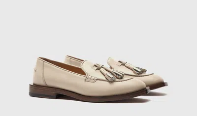 Scarosso Arianna Loafers In Off White - Calf