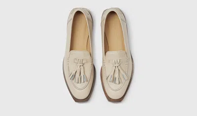 Scarosso Arianna Loafers In Off White - Calf