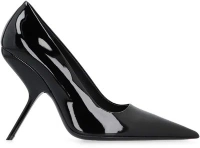 Shop Ferragamo Salvatore  Eva Patent Leather Pumps In Black