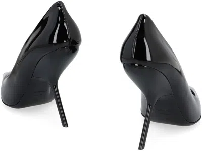 Shop Ferragamo Salvatore  Eva Patent Leather Pumps In Black