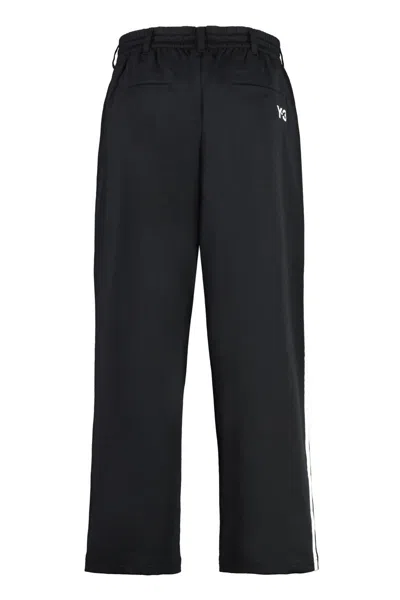 Shop Y-3 Adidas Techno Fabric Track Pants In Black