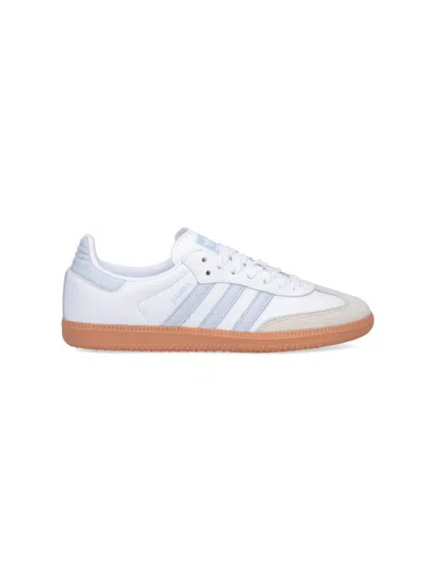 Adidas Originals Womens Adidas Samba Og Logo-print Leather And Suede Low-top Trainers In White