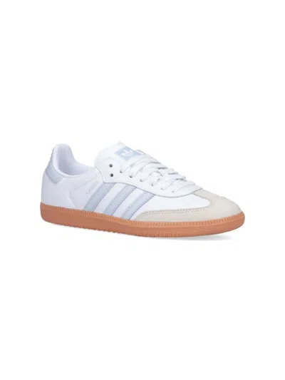 Adidas Originals Womens Adidas Samba Og Logo-print Leather And Suede Low-top Trainers In White