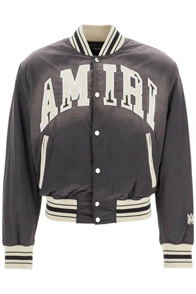 Shop Amiri Sun Faded Logo Bomber In Black