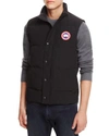 Canada Goose Charcoal Polyester Blend Freestyle Sleeveless Down Jacket In Black