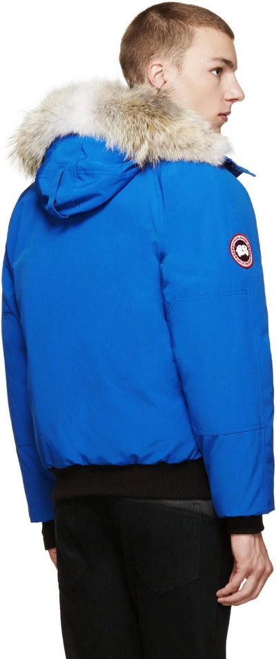 Shop Canada Goose Blue Pbi Chilliwack Bomber