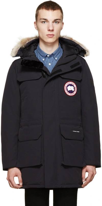 Canada Goose Navy Citadel Parka In Forest Green