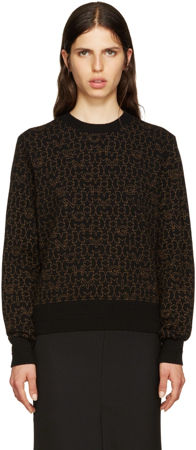 Givenchy Star Print Wool Cashmere-blend Sweatshirt In Black