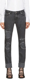 GIVENCHY Grey Distressed Jeans