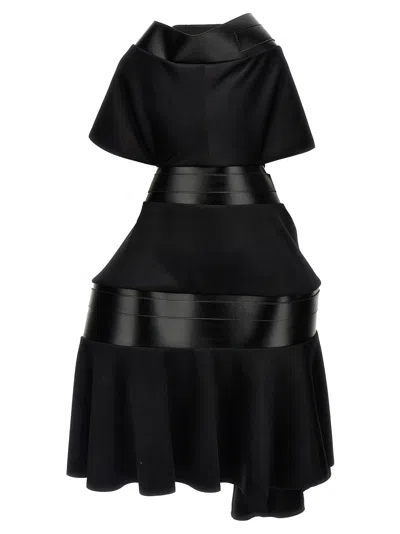 Junya Watanabe Asymmetrical Coat With Belted Buckle Accents