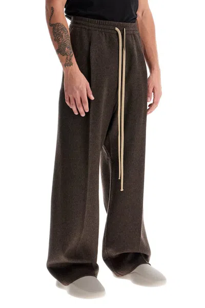 Shop Fear Of God Brushed Wool Trousers In Brown