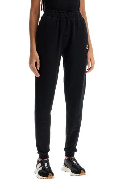 Shop Maison Kitsuné Fox Head Jogging Pants In Black