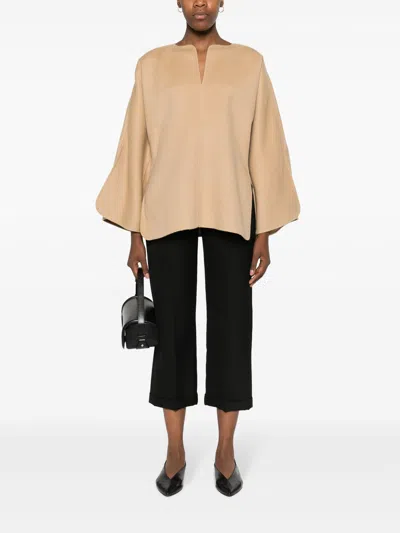 By Malene Birger Wide-sleeved Wool Blouse