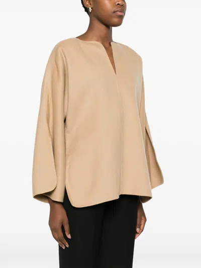 By Malene Birger Wide-sleeved Wool Blouse