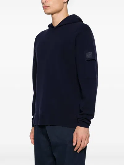 Shop C.p. Company Cp Company Metropolis Series Extra Fine Merino Wool Hooded Sweatshirt