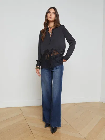 L'agence Adalee Lace Blouse In Black